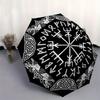 Vegvisir Viking Compass Norse Symbol Decal Waterproof  Umbrella, Portable 3-Fold Umbrella for Men & Women,Christmas Gift ES167