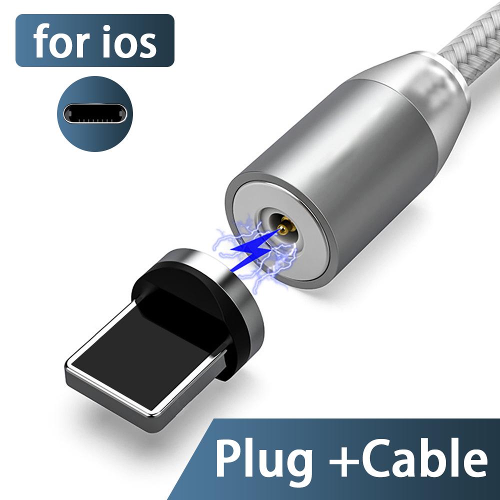 3A LED Magnetic USB Cable Fast Charging USBC Cable Magnet Charger Data Charge Micro USB Cable Mobile Phone Cable USB Cord