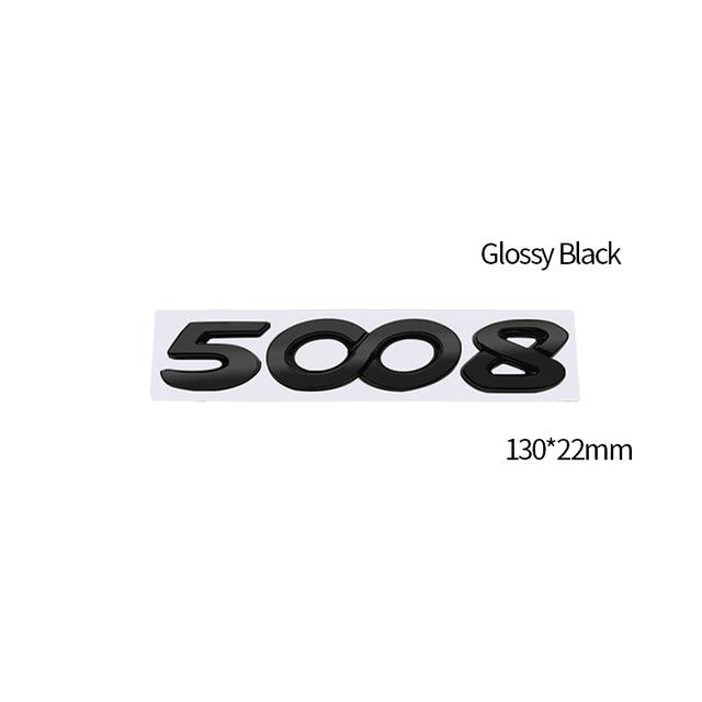 Glossy Black Car Emblem Metal Decorative Strips Badge Logo Body Decals Sticker For Peugeot 107 206 207 208 301 307 308 407 508