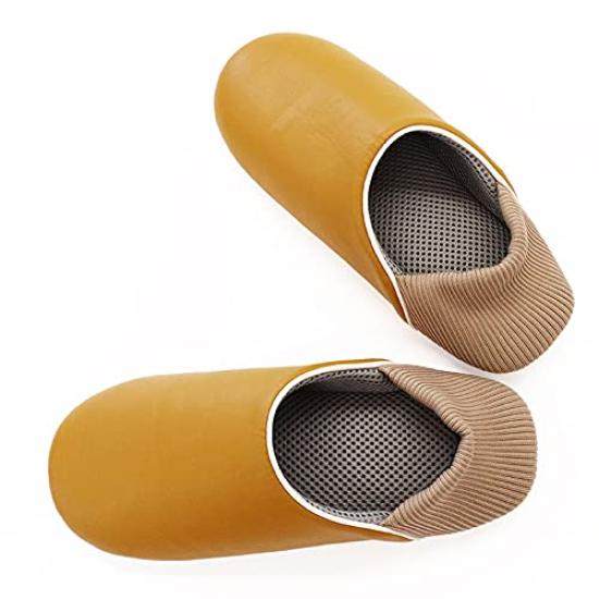 Okamura Indoor Disaster Prevention Babouche Room Size M Shoes, Yellow,