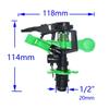 1/2" Rotating Rocker Nozzle 360 Degrees Rotary Jet Nozzle Garden Agricultural Irrigation Lawn Sprinklers for Garden Irrigation Tools