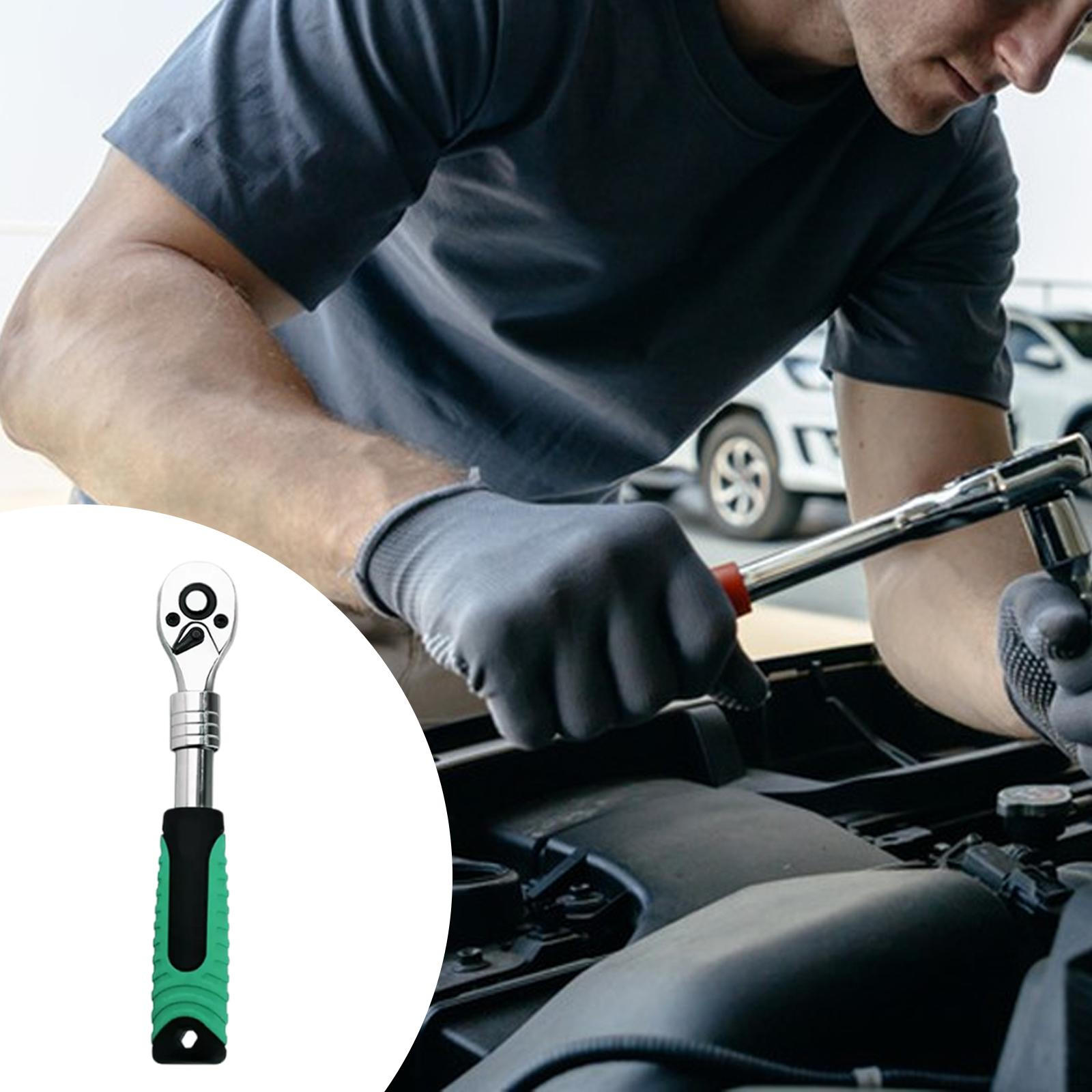 

Трещоточный ключ регулируемый прочный быстросъемный для ремонта и установки оборудования авто Small