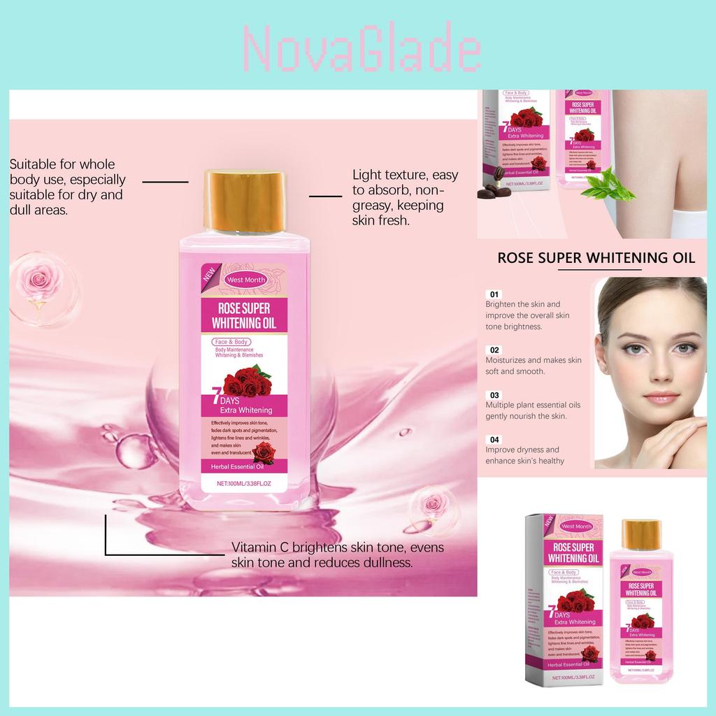 Huile Corporelle Luxueuse Rose de l'Ouest Pour Hydratation Profonde et Soin Hydratant 100ml