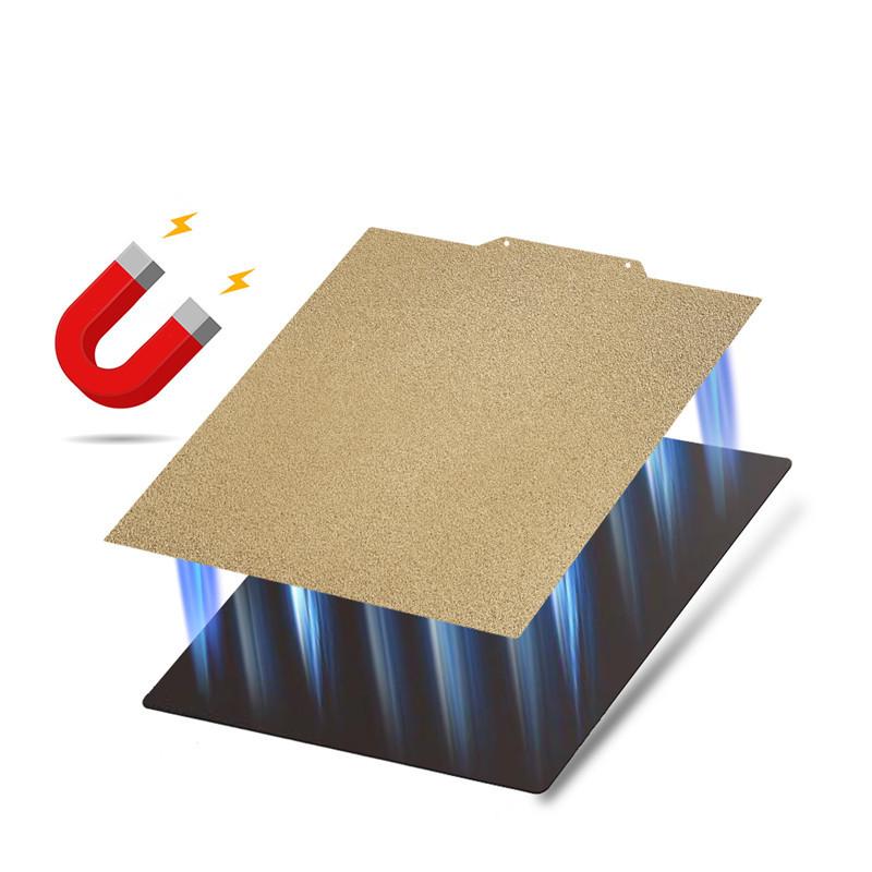 Ender-3/CR-6 SE /Ender-5 Plus PEI Print Bed Kit Double Sided Textured PEI Flexible Steel Build Plate 235x235/255x245/377x370mm