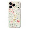 For iPhone 17 Pro Case Floral Bow Pattern Printing Straight Edge TPU Phone Back Cover