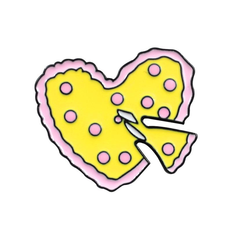Creative Cartoon Princess Crown & Galaxy Pizza Brooch