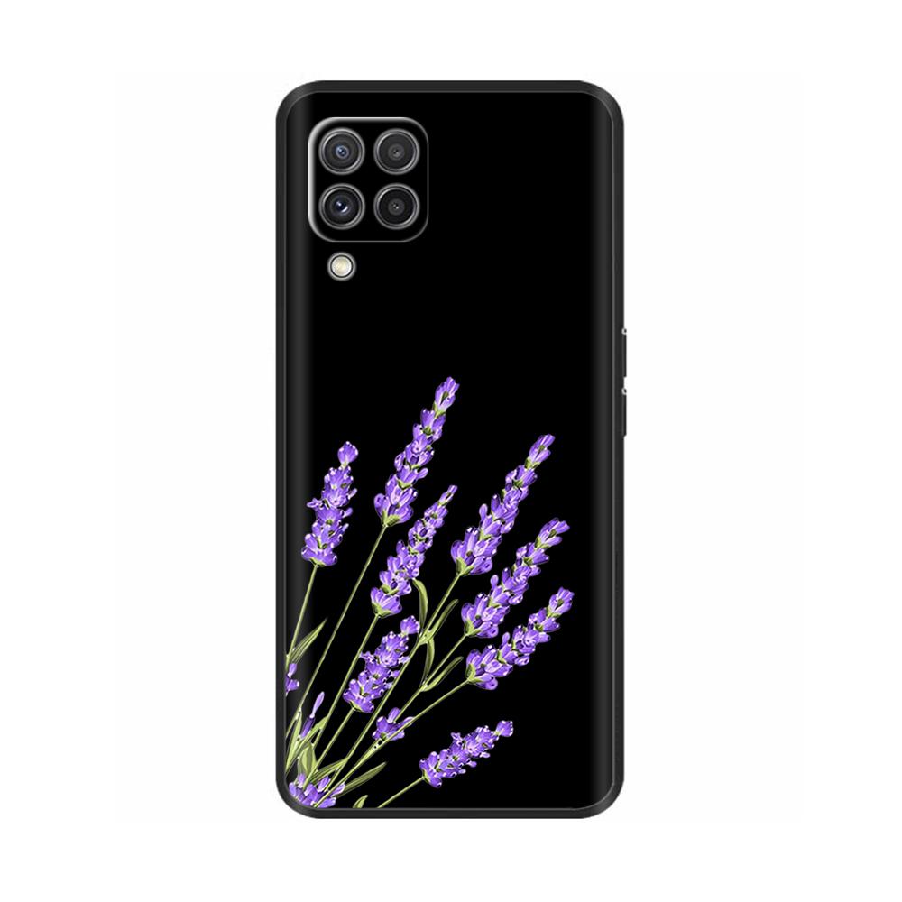 For Samsung A12 M12 F12 Case Stylish Painted Cover Soft Liquid Silicone Phone Case For Galaxy A12 A M F 12 Fundas TPU Capa Black