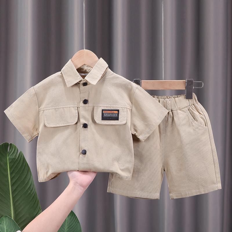 Children's Boys Shirt Shorts 2Pcs/Sets Summer Baby Clothes Suit Infant Outfits Toddler Casual Cotton Costume Kids Tracksuits