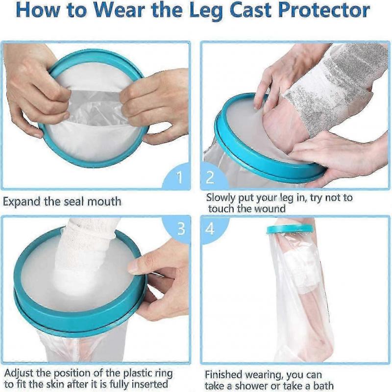 Waterproof Leg Cast Cover For Showering, Reusable Covers For Leg And Foot Surgeries, Cast Covers For Shower Leg, Cast Bag For Shower, Cast Cover For S