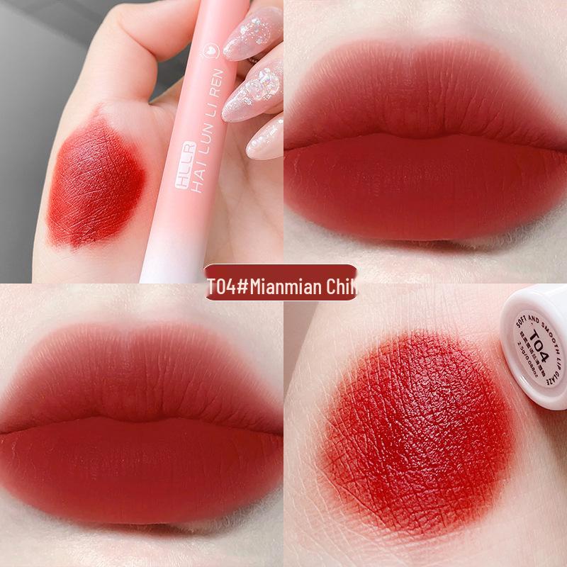 Helen Lady Pink Velvet Matte Moisturizing Lip Glaze - Non-Stick Cup Lipstick for Students.