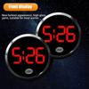Mini Digital Clock for Car Round Automotive Digital Clock Led Luminous Display Automotive Watch for Road Trip Long Travel