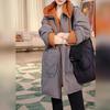Modische Warme Doppelseitig Tragbare Baumwolljacke Damen Neue Herbst Winter Stilvolle Lockere Mit Kapuze Gefütterte Jacke