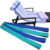 4Pcs Beach Chair Straps Stretchable Towel Band Color Rubber Fixing Clips Ship Essentials Silicone