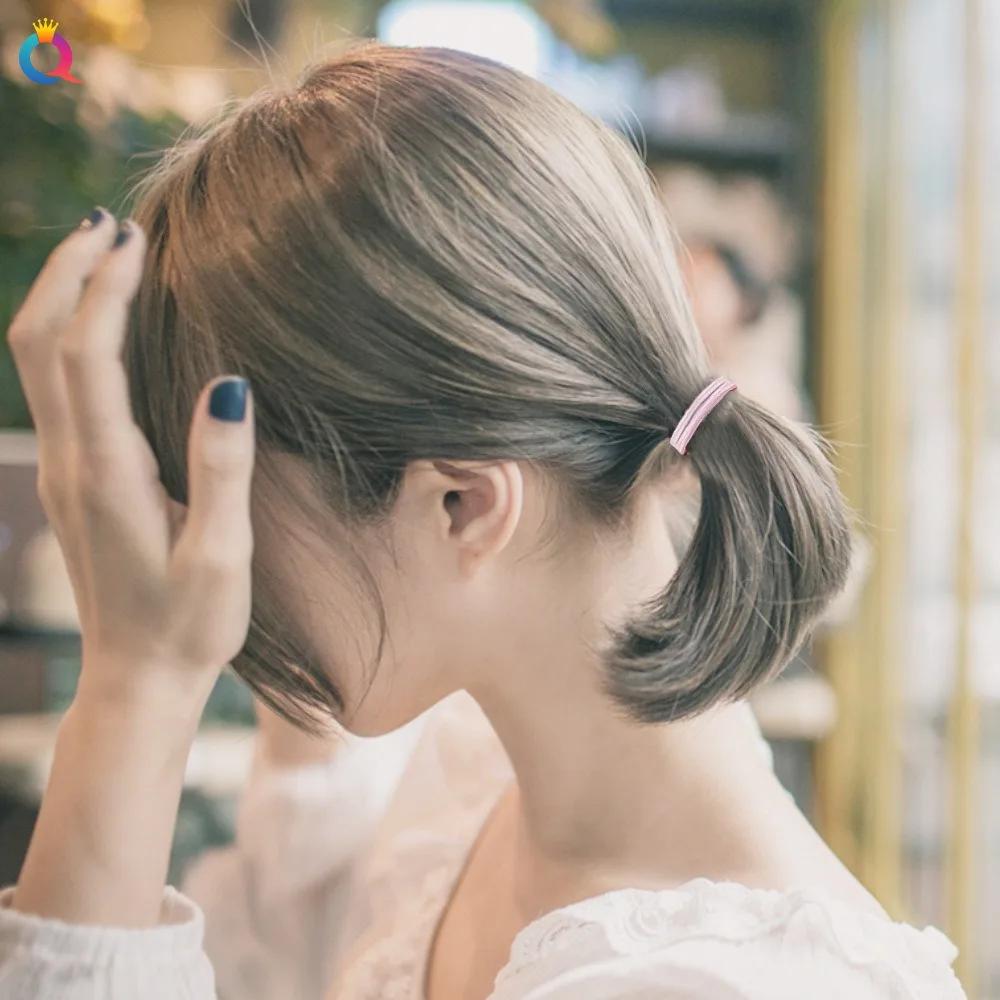 10 ks Korejská čelenka Čelenka Krémová barva Jednoduchá Tenká Čelenka Dívka Vysoce Elastická Gumička Růžová Fialová Vlasové Doplňky