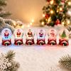 Christmas Water Globe Ornament with LED Light and Falling Snow Effect, Mini Holiday Display Accent in Glass Globe, Movable Shelf Accent, Random Style