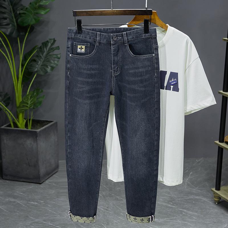 Xintang Men's Slim Straight Jeans: High-End European & American Fashion, Versatile Spring & Autumn Style