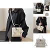 Stylish White Cartoon Large Capacity Square Bag For Women Casual Daily Use
