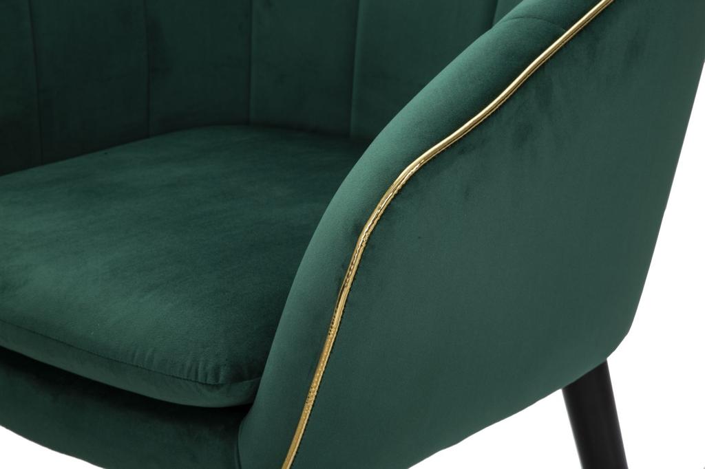 Armchair Paris Green Gold Cm 62X58X78