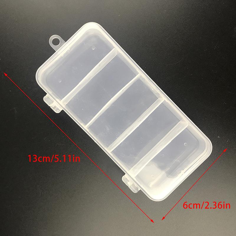 Waterproof Bait Box, 5 Compartments, Fishing Gear Accessories, Hook Storage Box, Plastic Bait Box