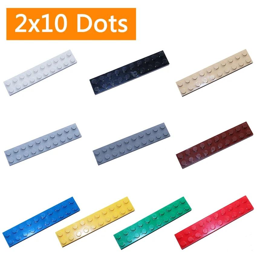 Non-Toxic 20Pcs 3832 Size 2X10 Dot Plate Moc Assemble Particles Diy Building Blocks 2*10 Figures Bricks Educational Creative Toy For Kid