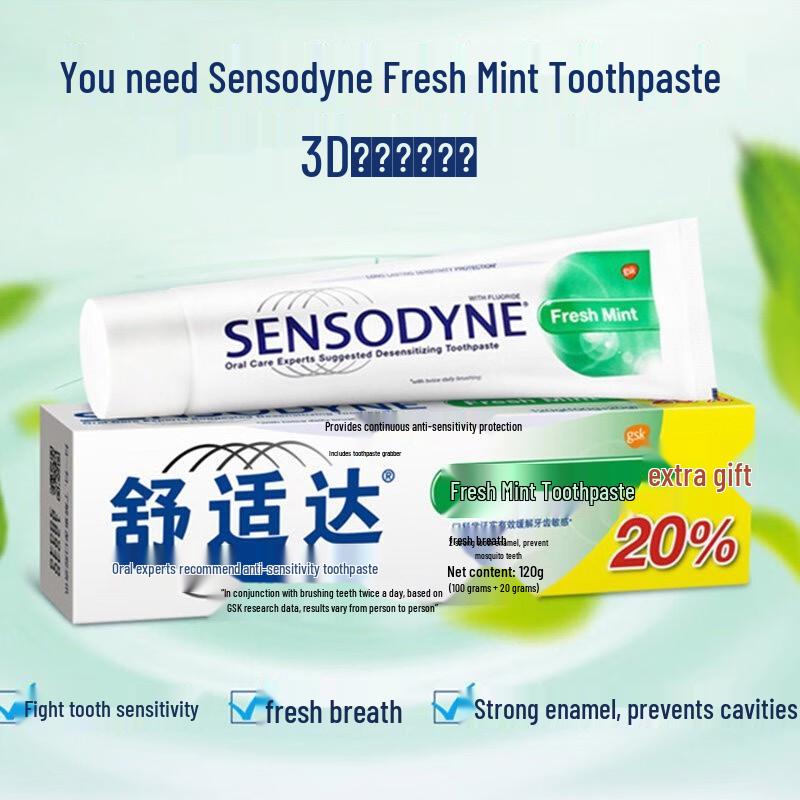 Sensodyne Fresh Mint & Professional Repair Toothpaste Bundle