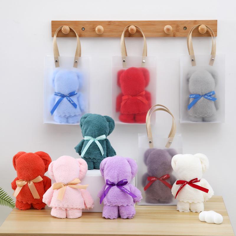 Customized Little Bear Towel Souvenir - Perfect for Weddings, Kindergarten Gifts, or Special Occasions.