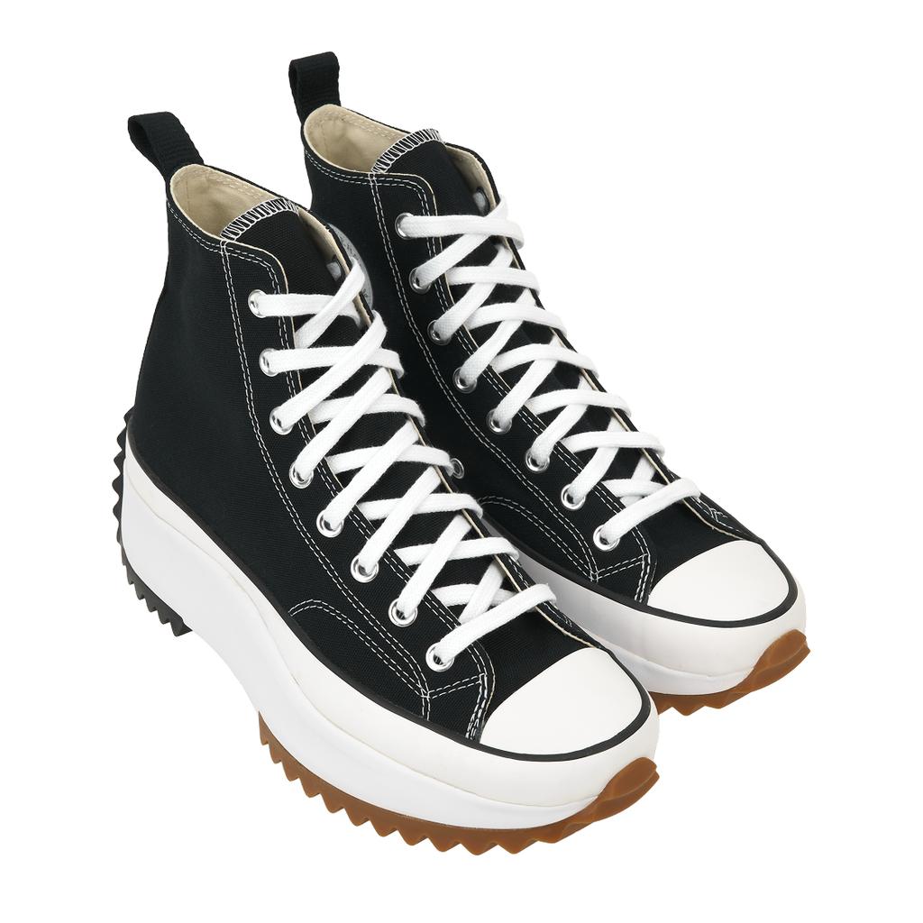 Converse Run Star Hi Schwarz Unisex Sneaker Weiß Gummi 166800C