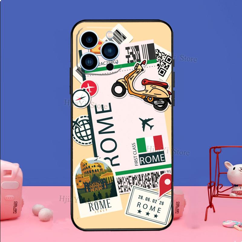 BOARDING PASS New York TOKYO Traveltickets Phone Case For iPhone 11 12 13 Pro Max Mini XS XR 7 8 Plus SE2 Funda Coque Capa Cover