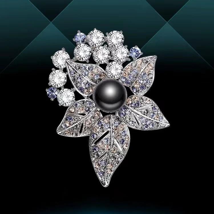 03 Broșă retro cu mărgele Super Flash, cu micro-incrustații de zirconiu, de lux, de calitate premium, ușoară