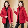 Women's Simple Down-Cotton Padded Jacket for Commutes - Thick, Warm, Long-Sleeve Outerwear