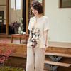 Summer New Chinese Style Frog-Button Two-Piece Outfit