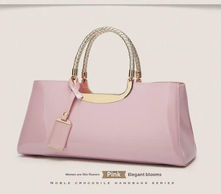 "2019 Stylish European & American Patent Leather Wedding Crossbody Shoulder Bag for Brides"