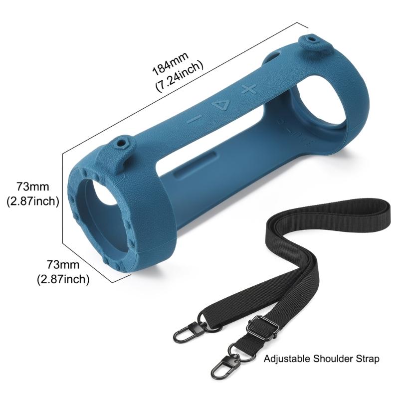 Silikon-Schutzhülle für FLIP 7 Wireless-Lautsprecher Schutzhülle Abnehmbarer Schultergurt