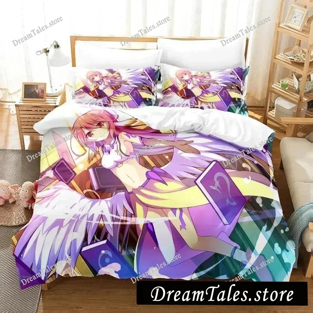 New Game No Game No Life Sora and Shiro Bedding Set Single Twin Full Queen King Size Bed Set Adult Kid Bedroom Duvet Cover Sets