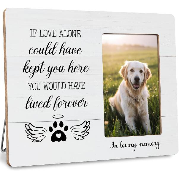 Pet Memorial Gifts for Dogs Remembrance Picture Frame, Loss of Dog Sympathy Gift, My Hardest Goodbye Frames Fits 4x6 Photo