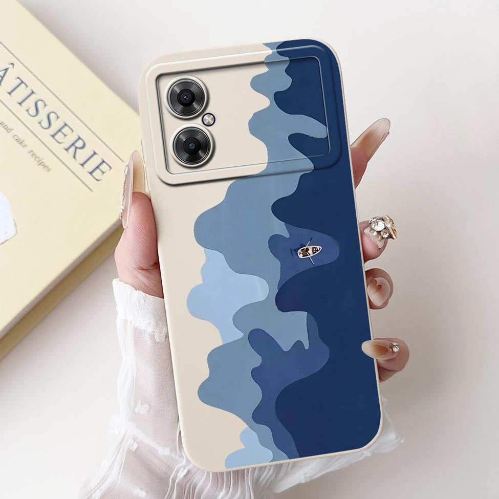 Casing For Xiaomi Poco M4 5G Case Cover Silicone Luxury Fashion Flowers Kawaii Cute Cat Shockproof Phone Case 22041219PG