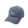 Korean-style niche letter-embroidered plaid baseball cap for men and women, suitable for couples, casual and versatile, fashionable and trendy