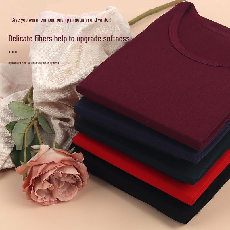 Men's Pure Cotton Round Neck Thermal Underwear Set - Lightweight, Breathable Autumn Bottom Wear