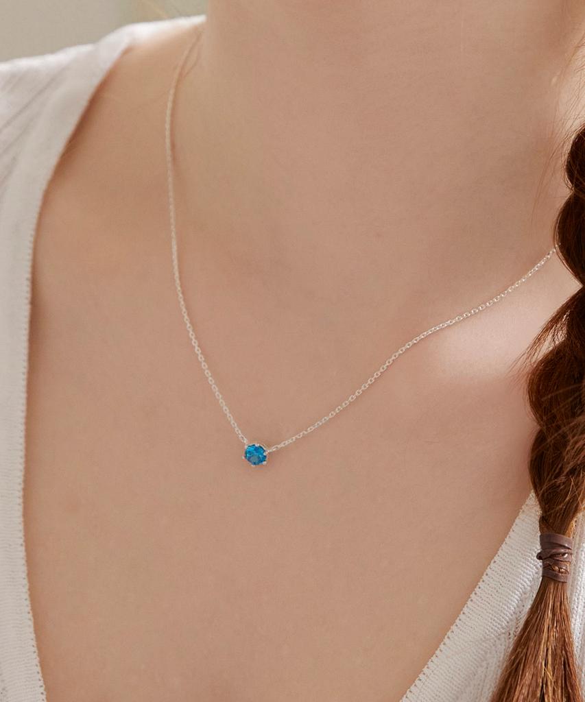 Dmoment Gemma 925 Silver Necklace (3 Colors)