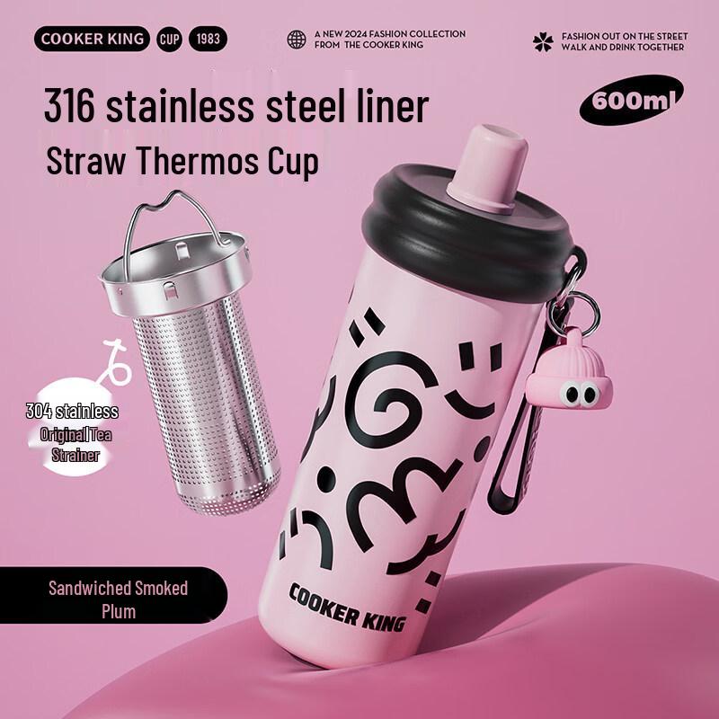 Chui Da Huang Graffiti 316 SS Dual-Drink Insulated Water Bottle