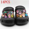 14/16PCS Luminous 3D DIY Detachable Buckle Shoes Accessories Duck Shoe Charms Set Cute Christma Ducks Advanced Shoe Decorations