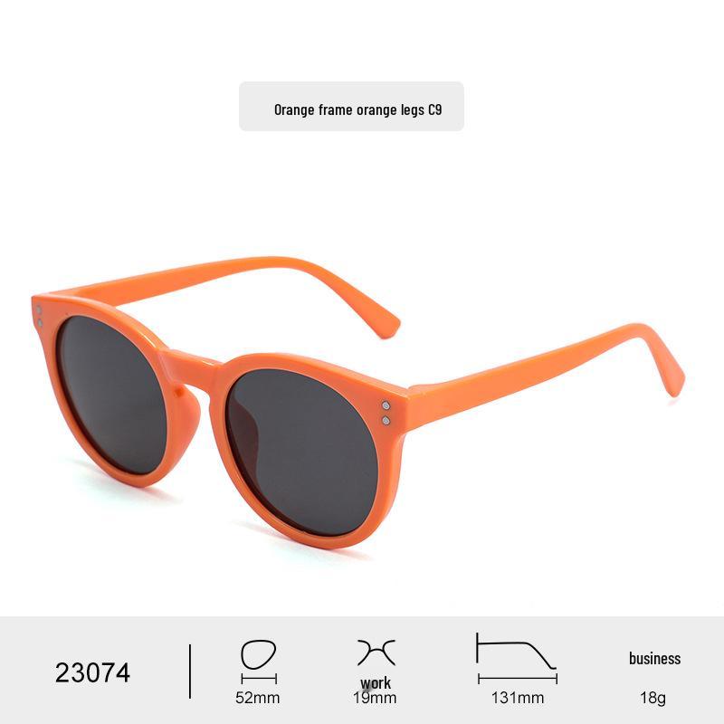 Children's Polarized Retro Round Sunglasses - Soft Frame, Anti-UV Protection, Unisex.