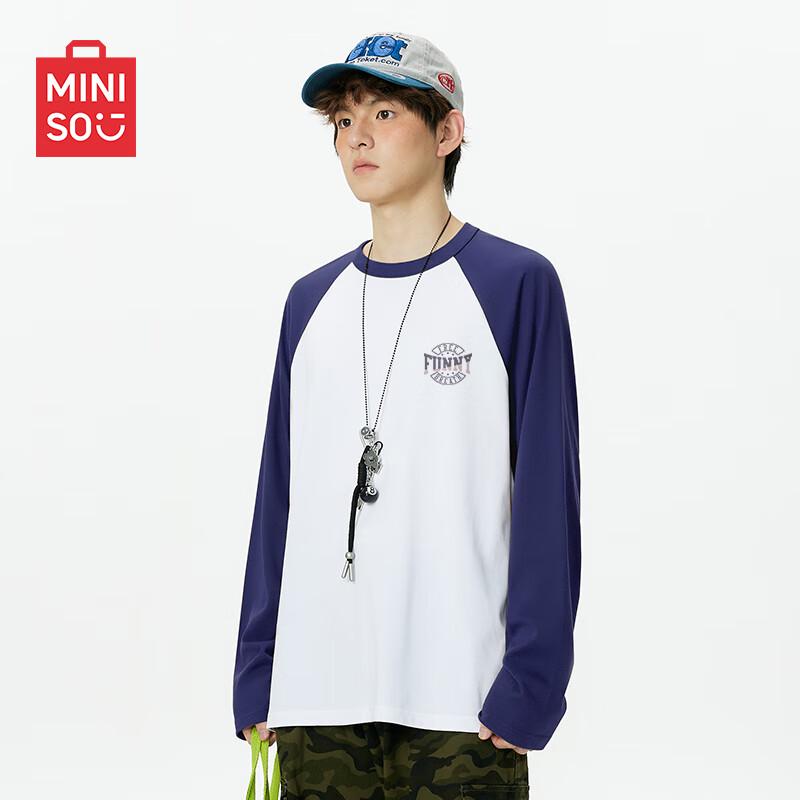 MINISO Men s High Street Raglan Long Sleeve T-Shirt XL