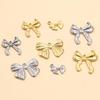 Stainless Steel Bowknot Pendant - Creative DIY Jewelry Accessory, Vacuum Plating, Handmade, Hot Selling