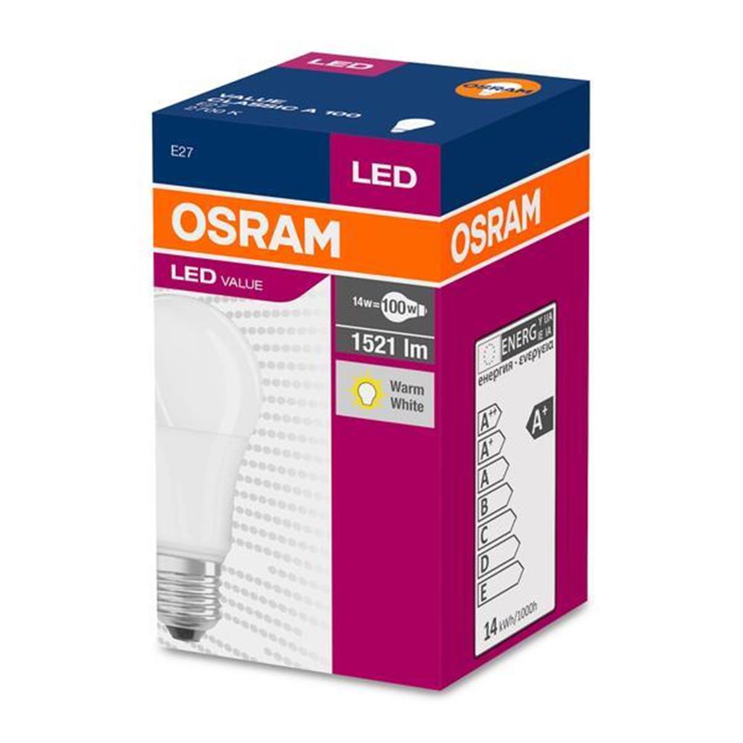 

Лампа Osram Led Value Cla100 12W/100W 1521Lm E27 2700K Желтый свет