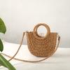 Fashion Vegetable Basket Bag  Shoulder Crossbody Rattan Accompaniment Straw Bag Handmade Weaving