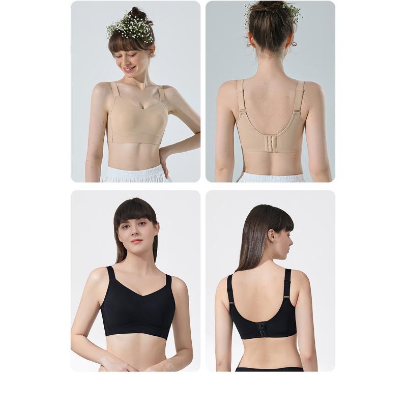 Wireless Seamless Ultra Thin Full Cup Bra For Women Large Bust Gathering Side Fat Reduction