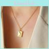 Stainless Steel Letter Pendant Necklace With Gold Plating For Men And Women