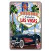 Benvenuti a Las Vegas Targa in metallo Targhe in latta Decorazione vintage Nevada Casino Poster in metallo Decorazione artistica da parete