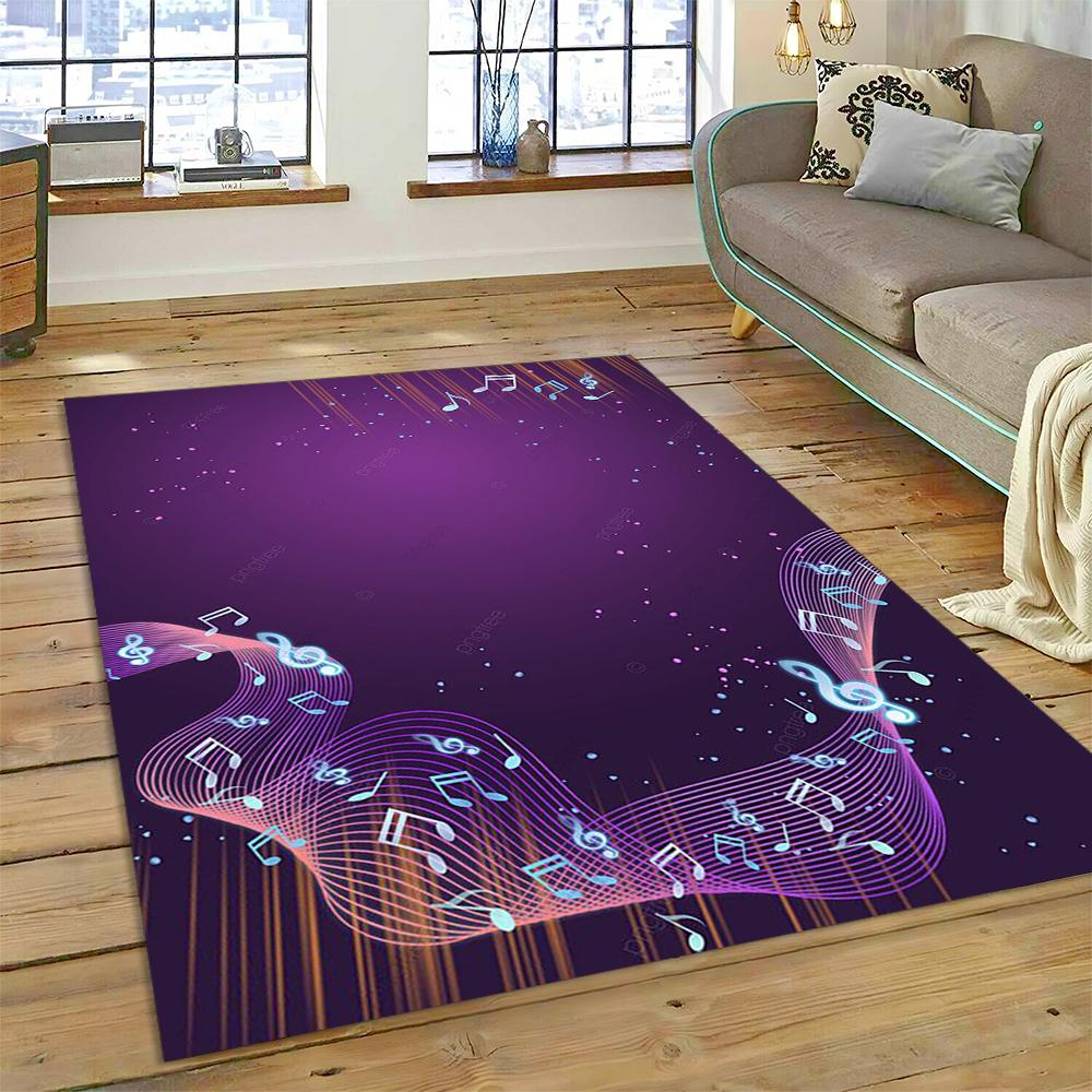 

3D Креативный ковер с музыкальной нотой и пианино для дома, гостиной, спальни, под диван, придверный коврик, декор, детский коврик, нескользящий коврик для пола 40x60cm